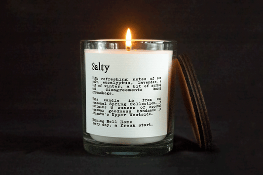 Salty | With refreshing notes of sea salt, eucalyptus, lavender, a bit of winter, a bit of spring and disagreements among groundhogs.